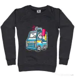 Bluza ADLER dama Ice Cream Truck Negru melanj