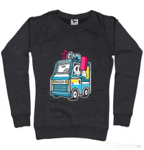 Bluza ADLER dama Ice Cream Truck Negru melanj