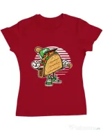 Tricou ADLER dama Taco Rosu
