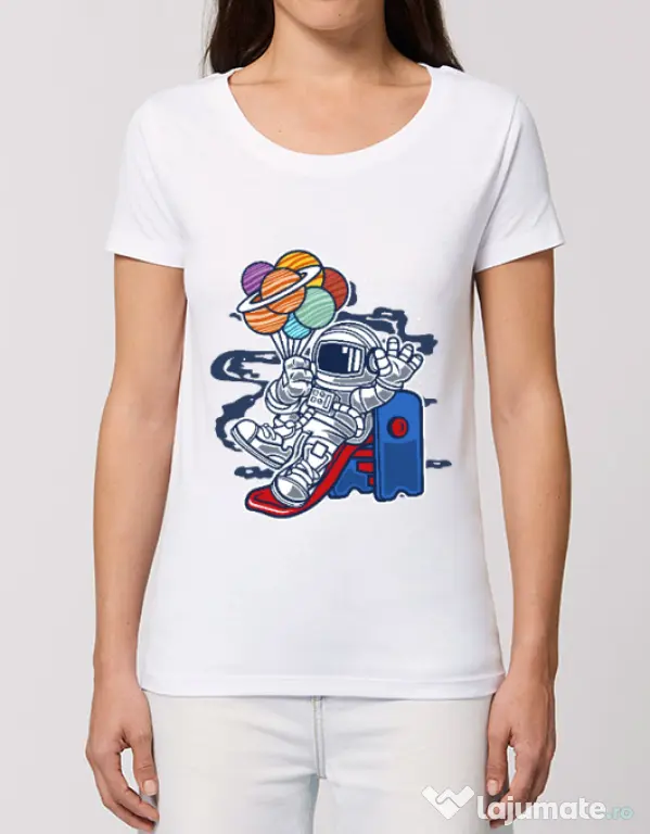 Tricou STANLEY STELLA dama Space Slider Alb