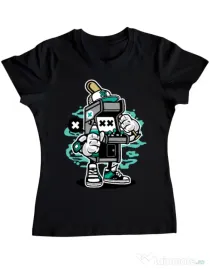 Tricou ADLER dama Game On 2 Negru