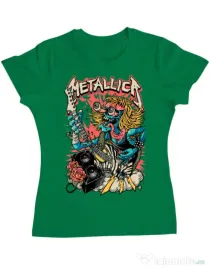 Tricou ADLER dama Heavy Guitar Verde mediu
