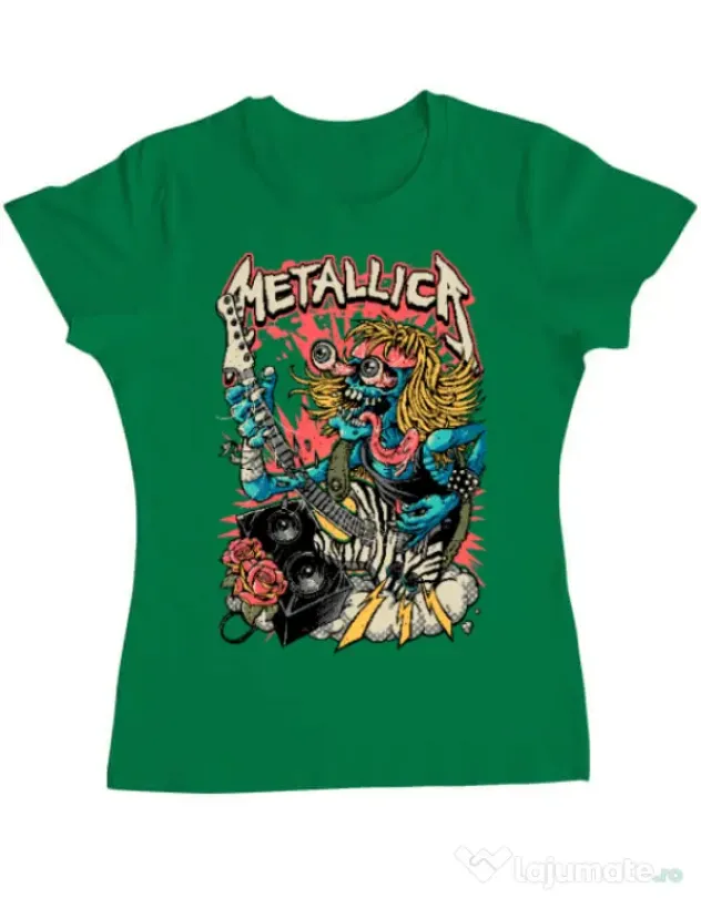 Tricou ADLER dama Heavy Guitar Verde mediu