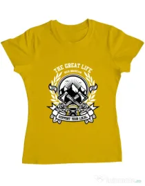 Tricou ADLER dama Axe Galben