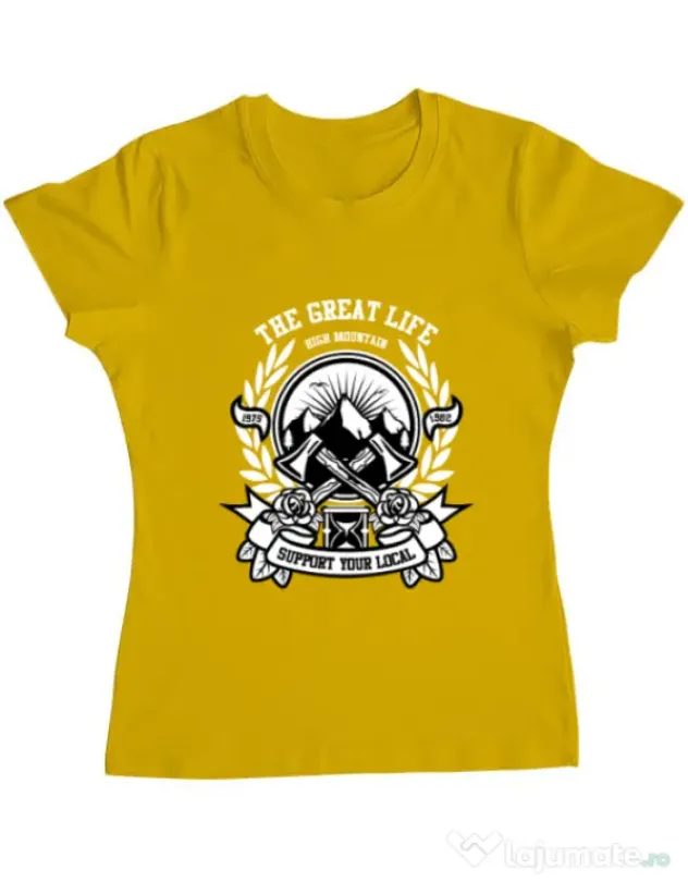 Tricou ADLER dama Axe Galben