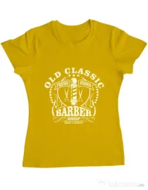 Tricou ADLER dama Old Classic Barber Galben