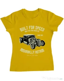 Tricou ADLER dama Built For Speed Galben