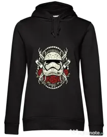 Hoodie dama cu gluga Sugar Skull Trooper Negru