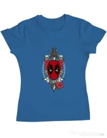 Tricou ADLER dama Hard To Kill Albastru azuriu