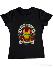 Tricou ADLER dama Genius Billionaire Negru