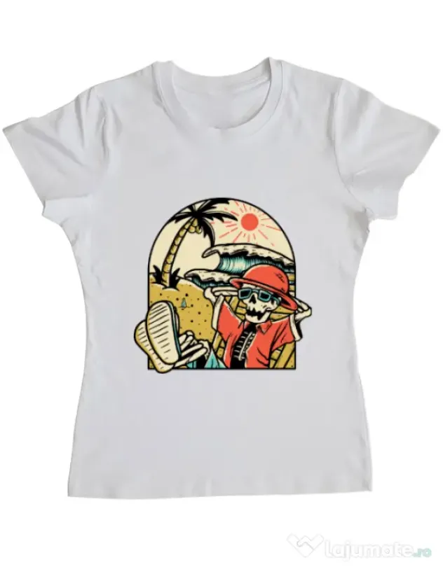 Tricou ADLER dama Have a Break Alb