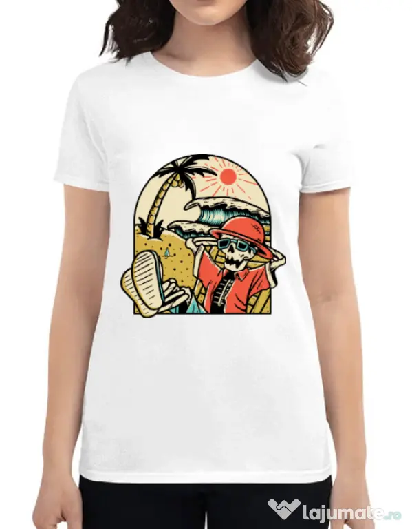 Tricou ADLER dama Have a Break Alb