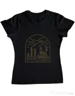 Tricou ADLER dama Into the Mountain Negru