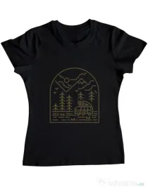 Tricou ADLER dama Into the Mountain Negru