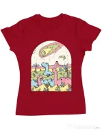 Tricou ADLER dama Asteroid Rosu