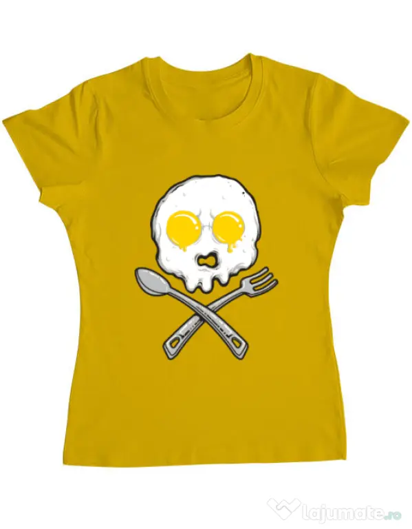 Tricou ADLER dama Eggskull Galben