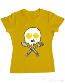 Tricou ADLER dama Eggskull Galben