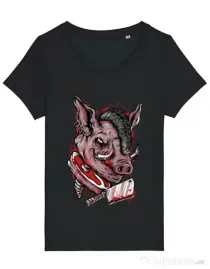 Tricou STANLEY STELLA dama Pig Saw Negru