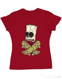 Tricou ADLER dama Death of Skateboarder Rosu