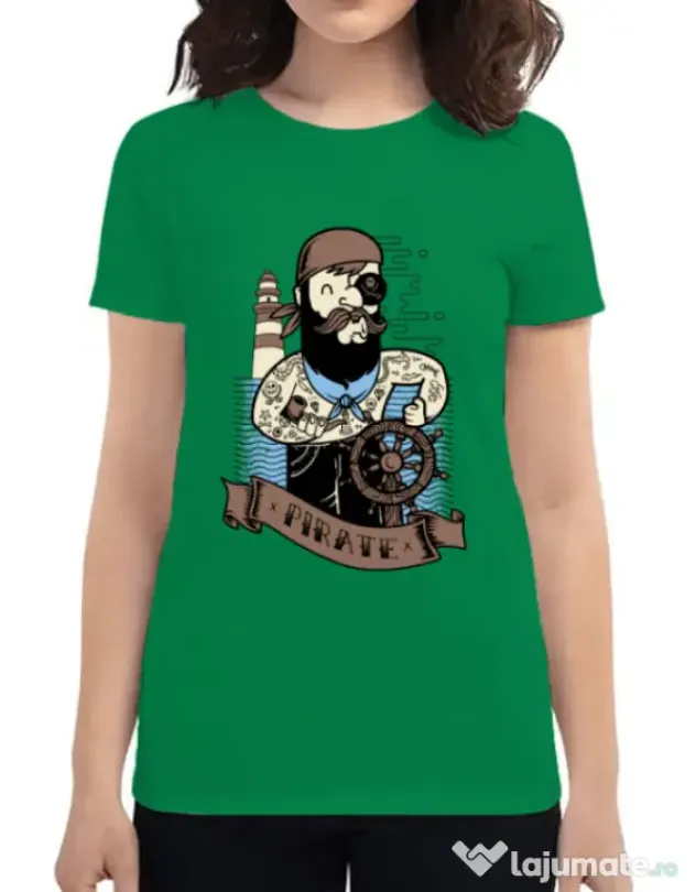 Tricou ADLER dama Adventure of the Sea Verde mediu