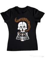 Tricou ADLER dama Its Coffee Time Negru