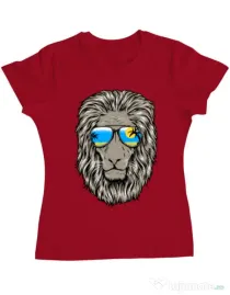 Tricou ADLER dama King of Summer Rosu