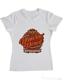 Tricou ADLER dama Drawing Pencil Alb