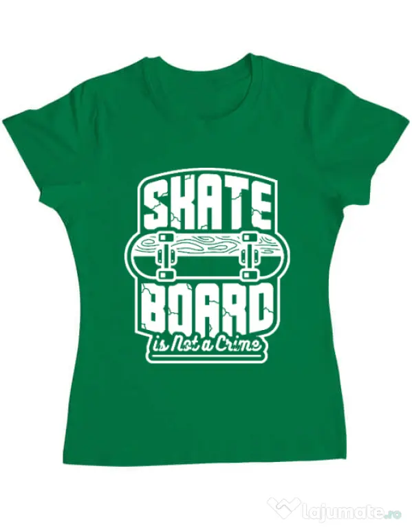 Tricou ADLER dama Skate Board Verde mediu