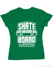 Tricou ADLER dama Skate Board Verde mediu