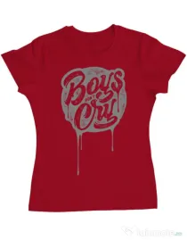 Tricou ADLER dama Boys Dont Cry Rosu