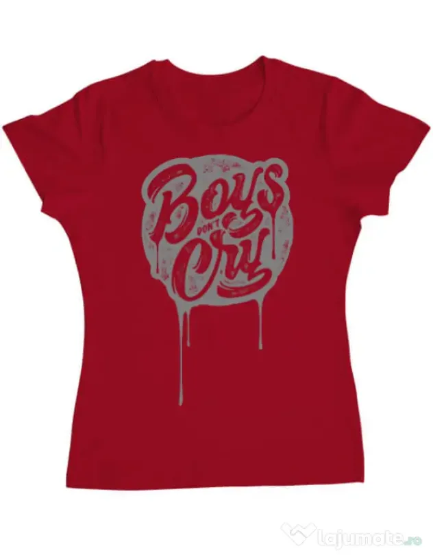 Tricou ADLER dama Boys Dont Cry Rosu