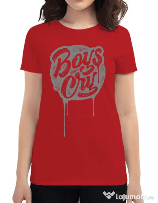 Tricou ADLER dama Boys Dont Cry Rosu