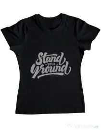 Tricou ADLER dama Stand Your Ground Negru