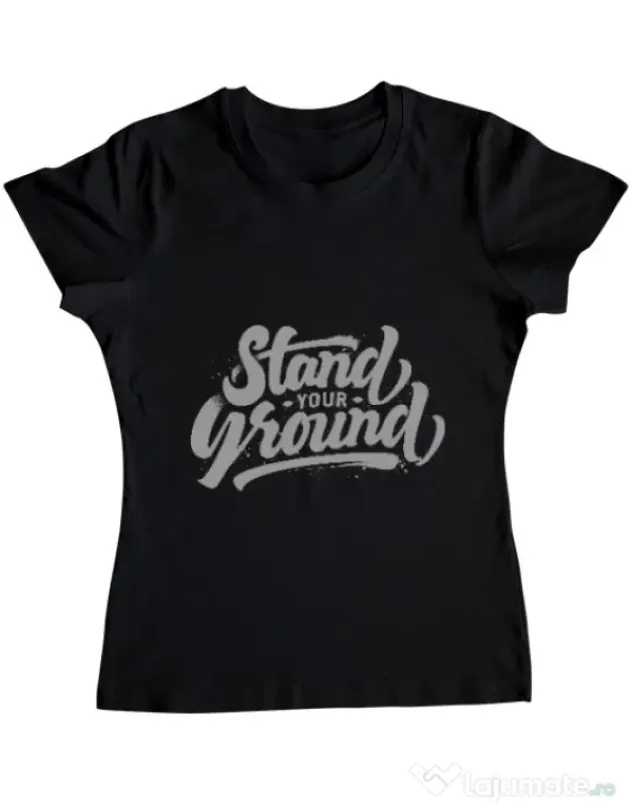 Tricou ADLER dama Stand Your Ground Negru