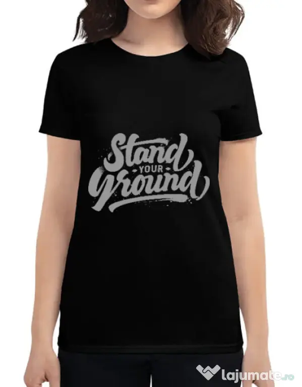 Tricou ADLER dama Stand Your Ground Negru