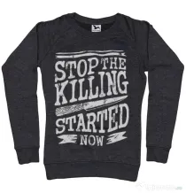 Bluza ADLER dama Stop The Killing Started Now Negru melanj