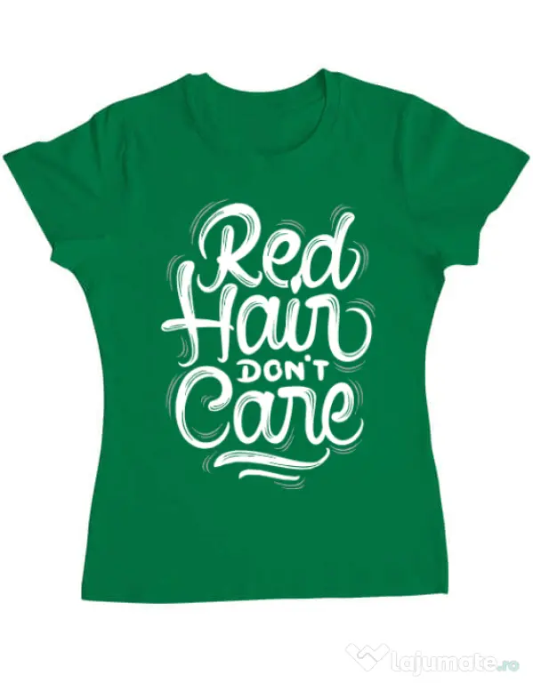 Tricou ADLER dama Red Hair Dont Care Verde mediu