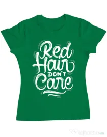 Tricou ADLER dama Red Hair Dont Care Verde mediu