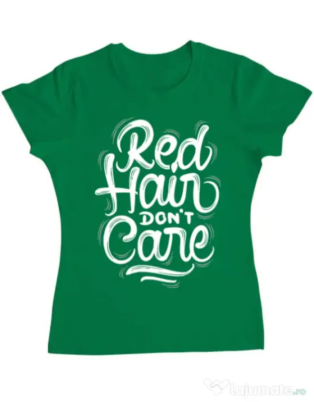 Tricou ADLER dama Red Hair Dont Care Verde mediu
