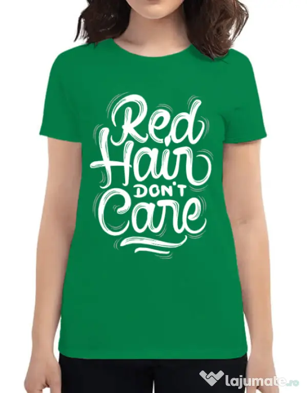Tricou ADLER dama Red Hair Dont Care Verde mediu
