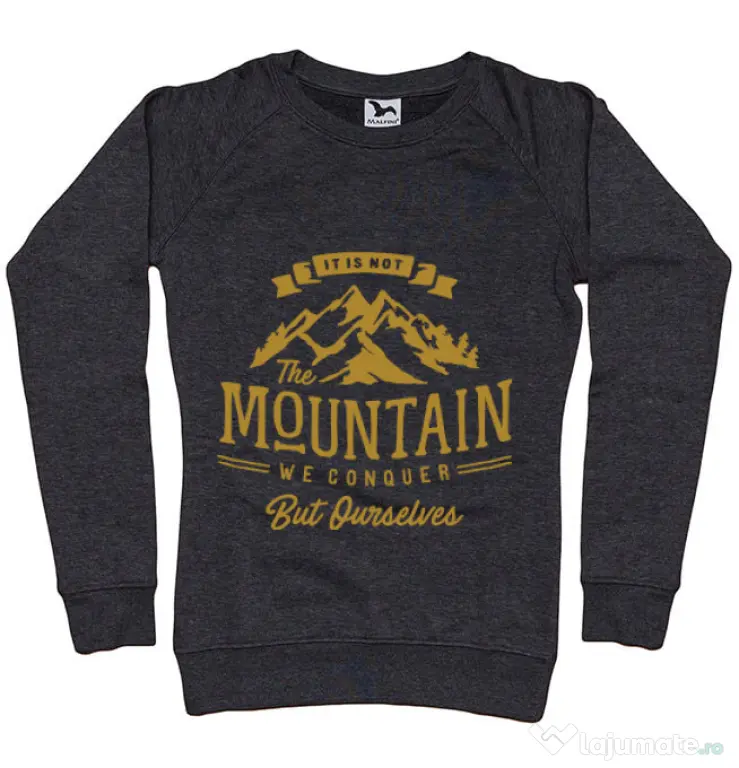 Bluza ADLER dama Its not the mountain we conquer Negru melanj