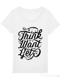 Tricou STANLEY STELLA dama Think it Alb