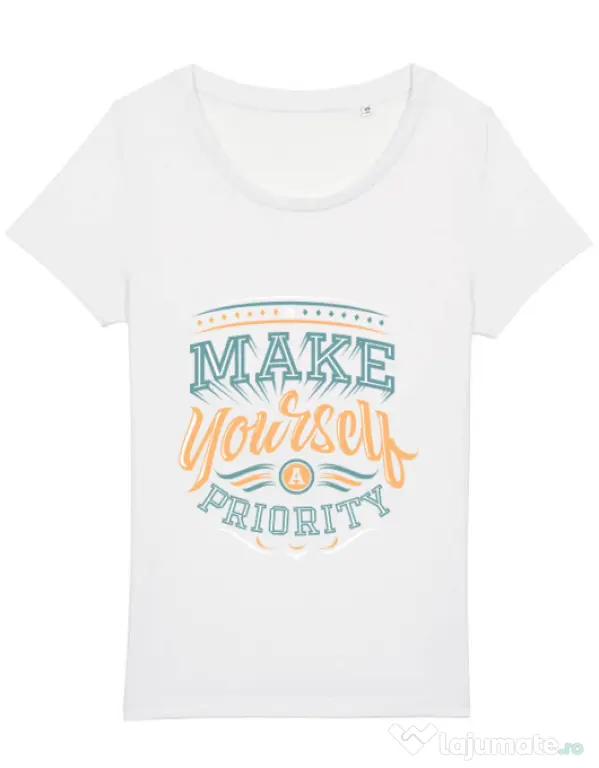 Tricou STANLEY STELLA dama Make yourself a priority Alb