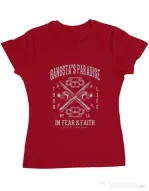 Tricou ADLER dama Gangstas Paradise Rosu