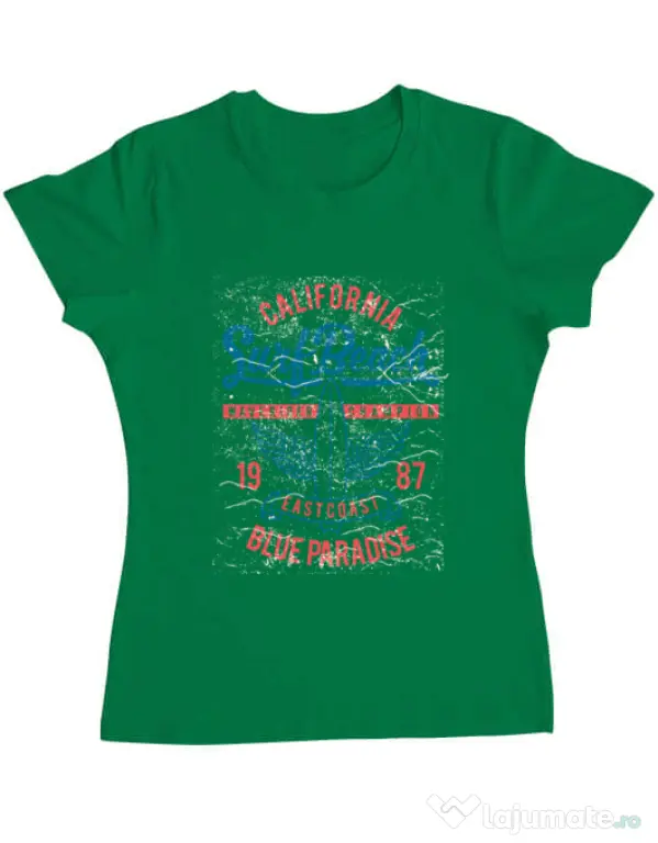 Tricou ADLER dama Surf Beach Verde mediu