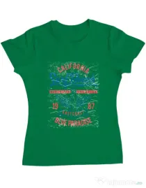 Tricou ADLER dama Surf Beach Verde mediu