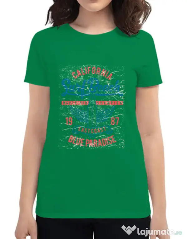 Tricou ADLER dama Surf Beach Verde mediu