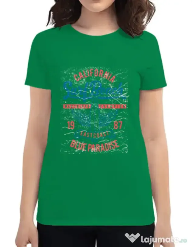 Tricou ADLER dama Surf Beach Verde mediu