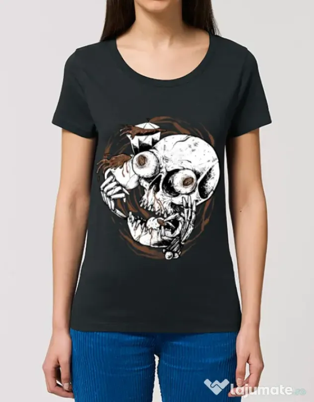 Tricou STANLEY STELLA dama Coffee Addict Negru