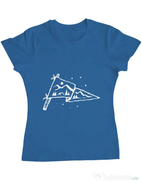 Tricou ADLER dama Camp Flag Albastru azuriu